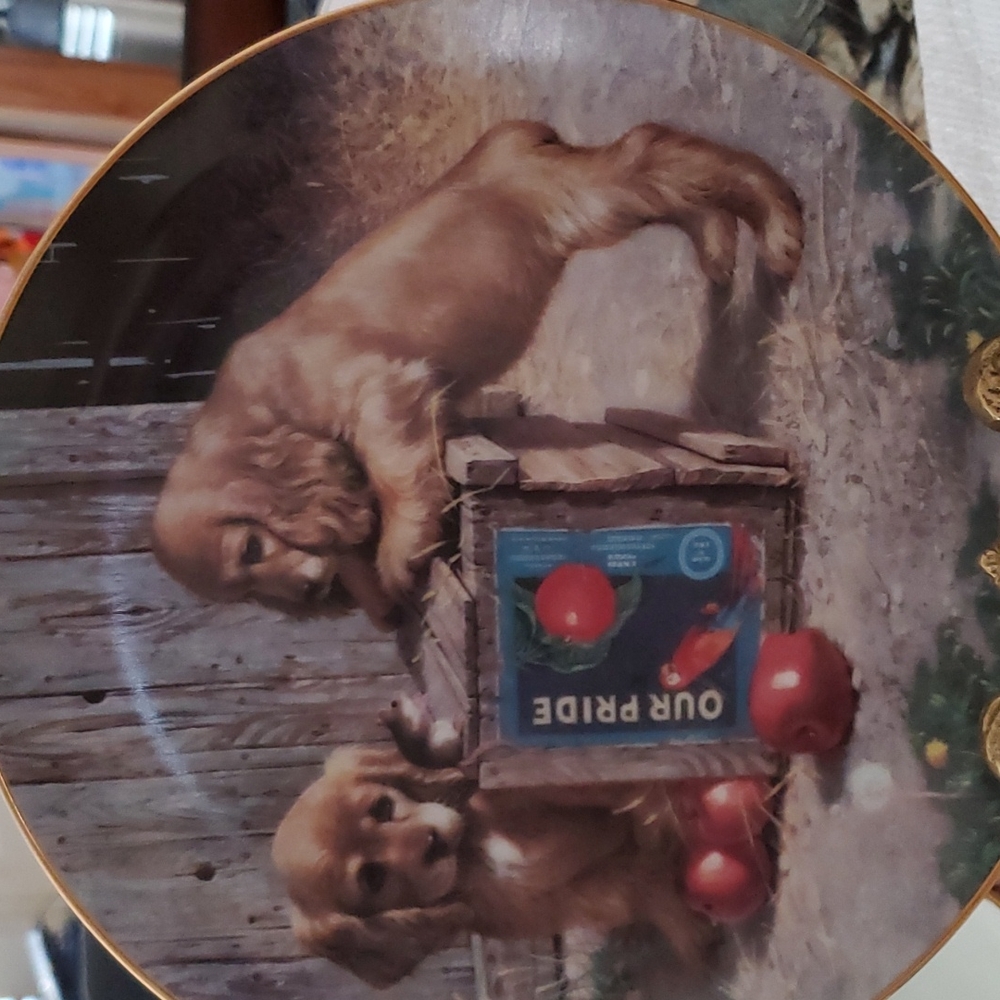 VINTAGE PUPPY PLAYTIME 1987 COLLECTABLE PLATE